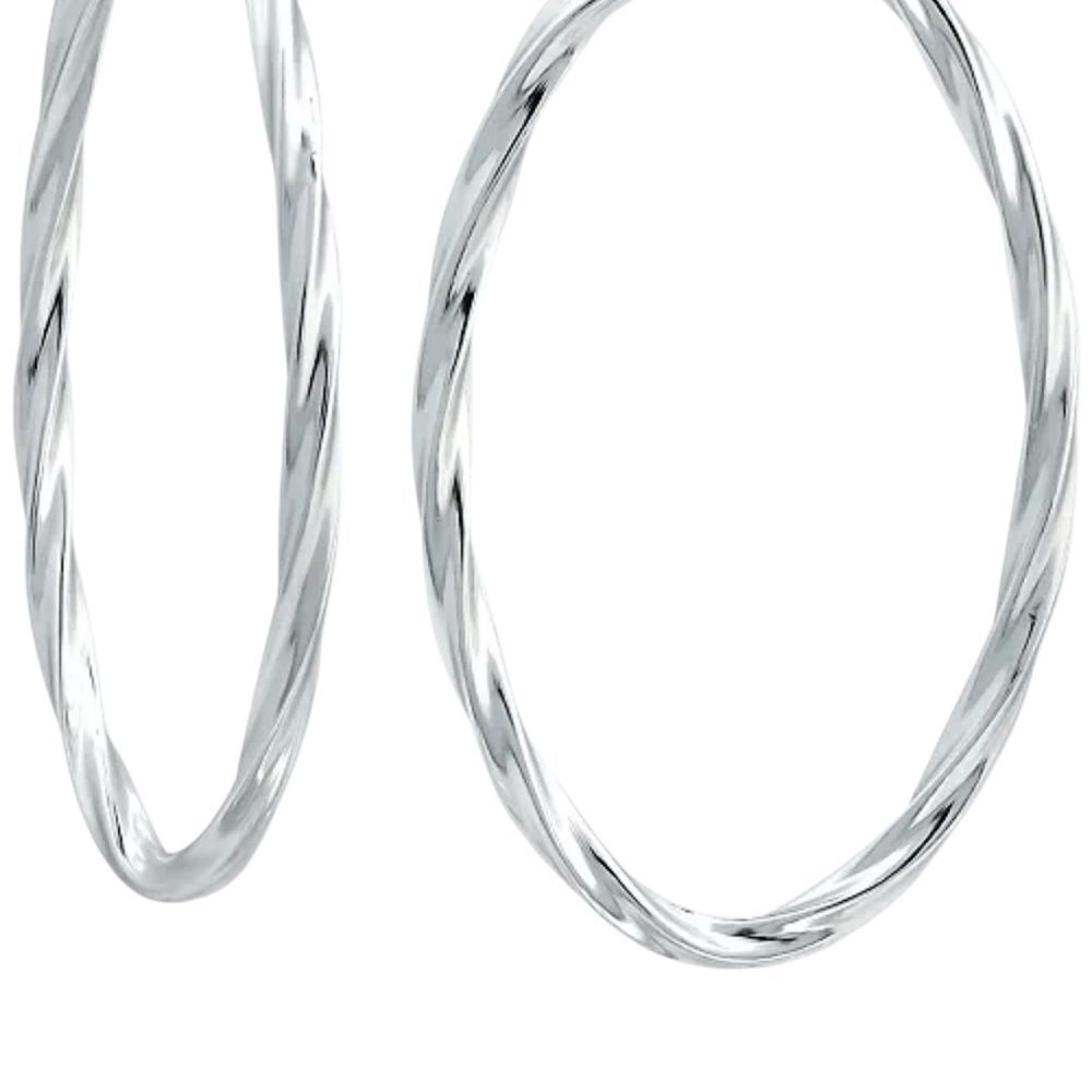 Giani Bernini Silver Curved Hoop Earrings